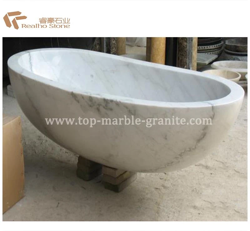 white marble bathtub