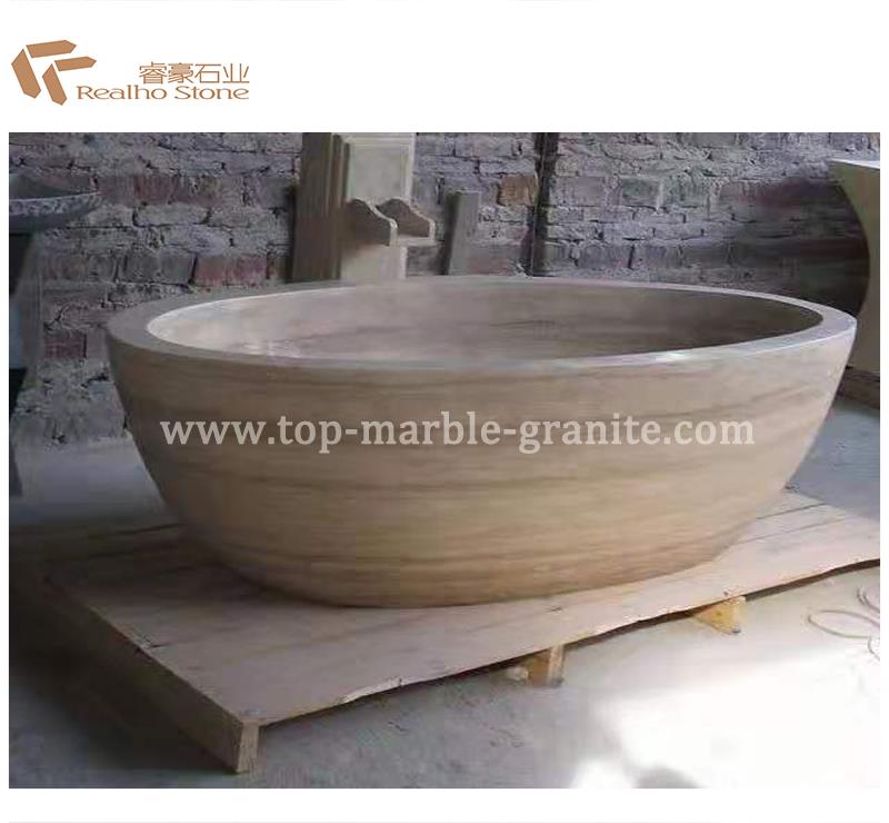wood veins marble bathtub