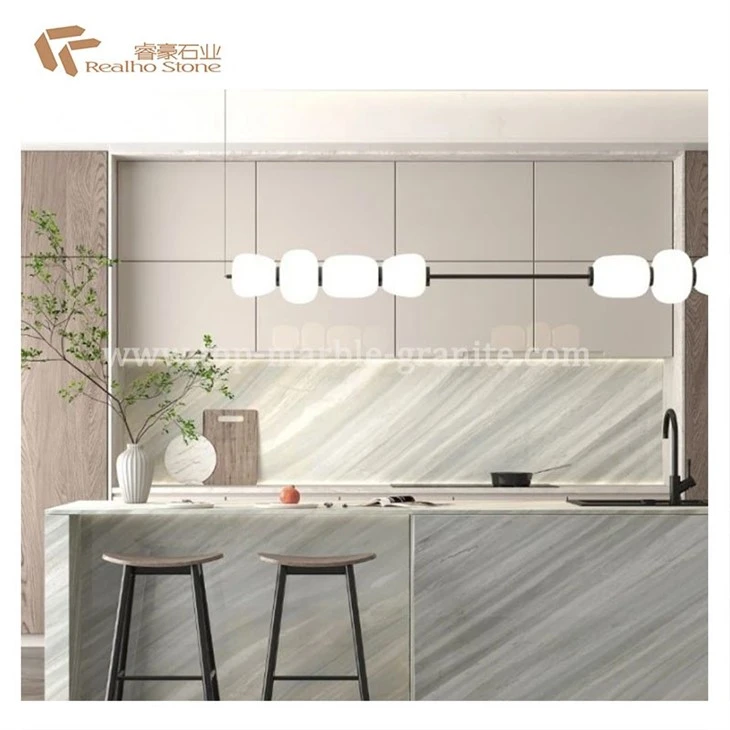 white marble kitchen