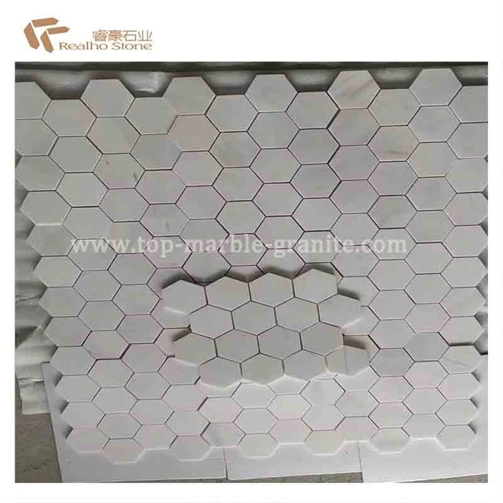 marble hex mosaic tile