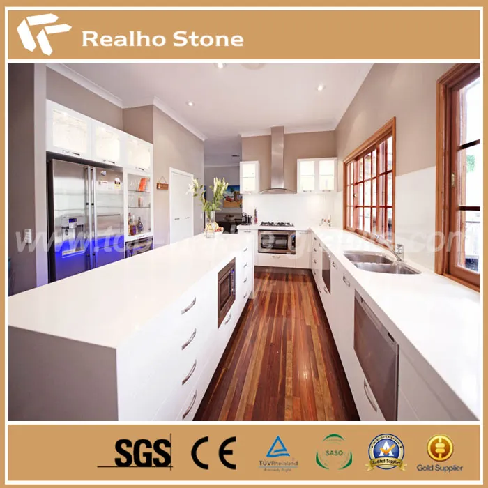 Aukštos kokybės baltojo kvarco virtuvės stalviršiai yra populiarūs