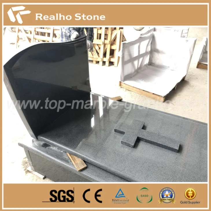 Dark Grey Granite Heart Caving Monument