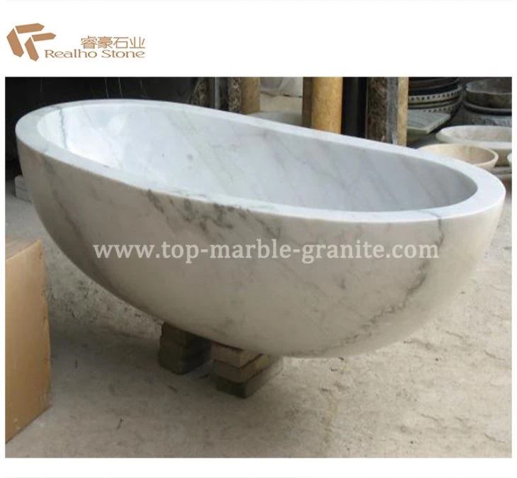 white marble bathtub