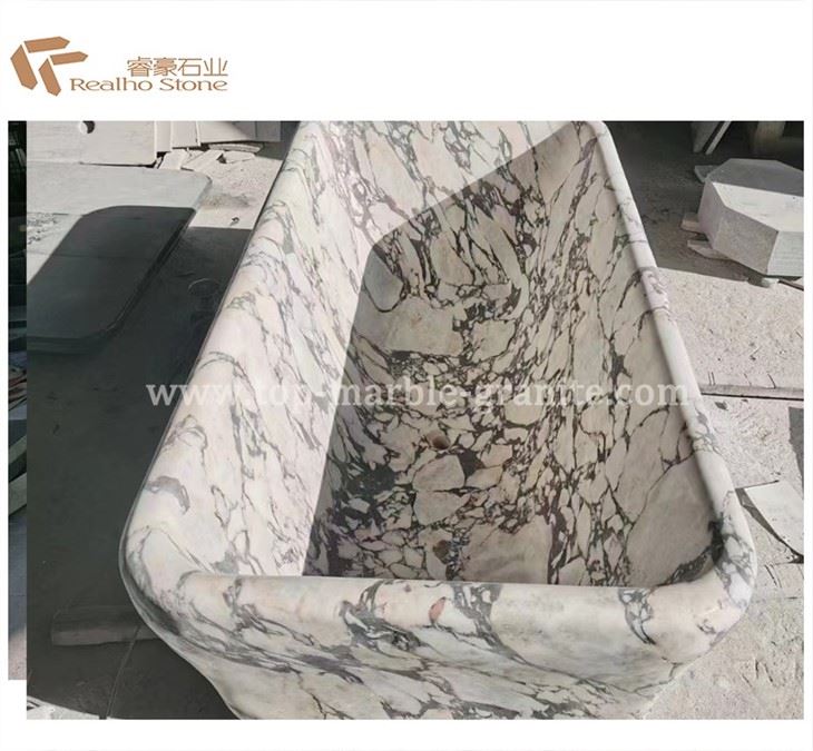 Bathroom Freestanding White Stone Bath Tub