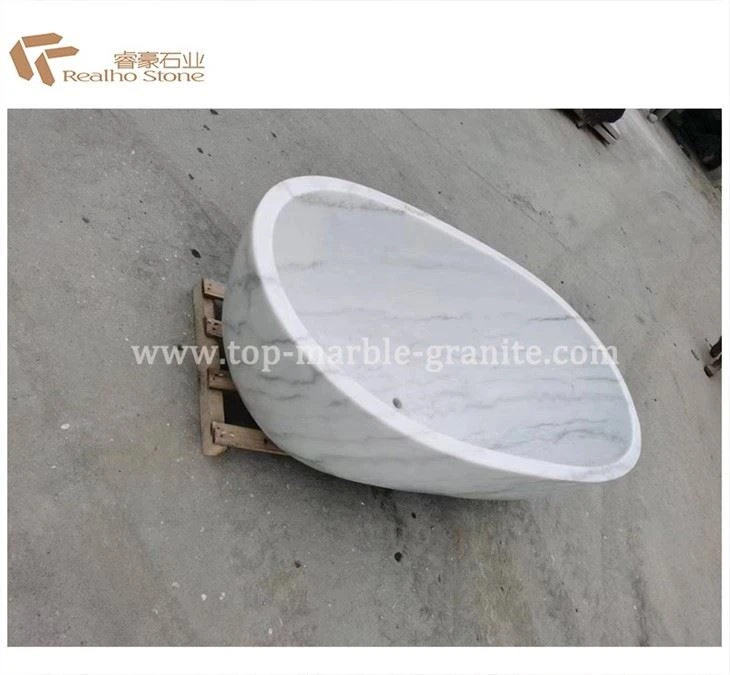 Bathroom Freestanding White Stone Bath Tub