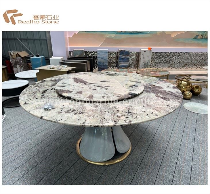 Luxury Round Granite Stone Dining Table Top